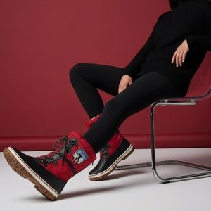 Pajar Red and Black Winter Boots